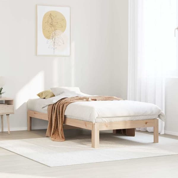 vidaXL Sengeramme uten madrass 80x200 cm heltre furu