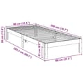 Miniatyrbilde 11 av 11: vidaXL Sengeramme uten madrass 80x200 cm heltre furu