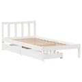 Miniatyrbilde 4 av 11: vidaXL Sengeramme uten madrass hvit 75x190 cm heltre furu