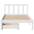 Miniatyrbilde 5 av 11: vidaXL Sengeramme uten madrass hvit 75x190 cm heltre furu