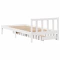 Miniatyrbilde 7 av 11: vidaXL Sengeramme uten madrass hvit 75x190 cm heltre furu