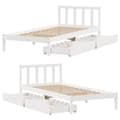 Miniatyrbilde 10 av 11: vidaXL Sengeramme uten madrass hvit 75x190 cm heltre furu