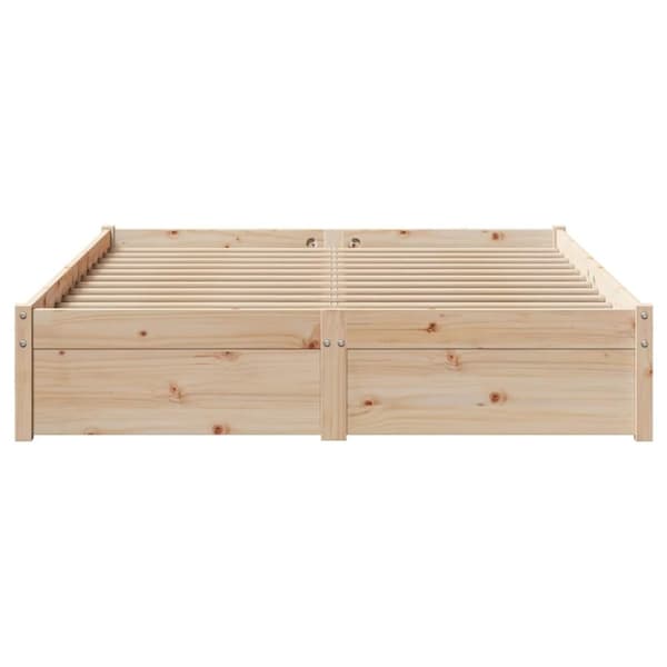 vidaXL sengeramme uden madras 140x190 cm massivt fyrretræ