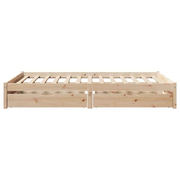 vidaXL sengeramme uden madras 140x190 cm massivt fyrretræ