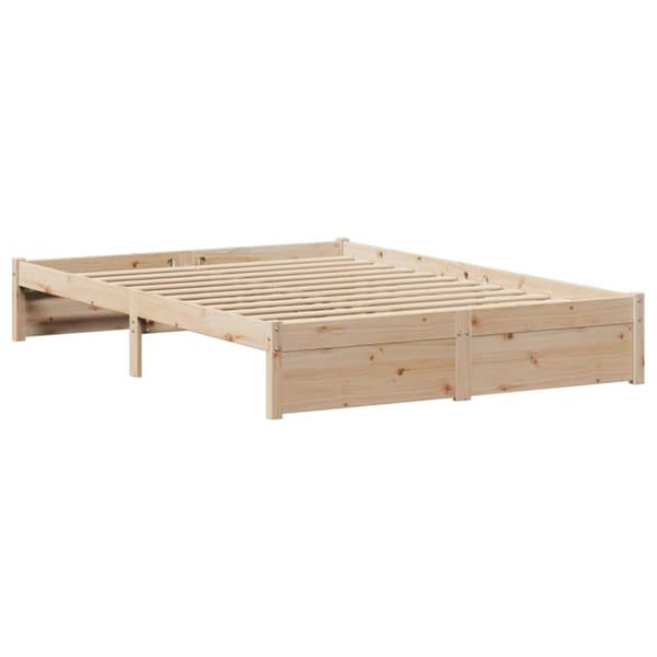 vidaXL sengeramme uden madras 140x190 cm massivt fyrretræ