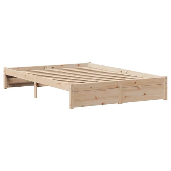 vidaXL sengeramme uden madras 140x190 cm massivt fyrretræ