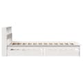 Miniatyrbilde 6 av 11: vidaXL Seng med bokhylle uten madrass hvit 100x200 cm heltre furu
