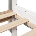 Miniatyrbilde 11 av 11: vidaXL Seng med bokhylle uten madrass hvit 100x200 cm heltre furu
