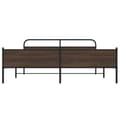 Miniatyrbillede 6 af 10: vidaXL sengeramme uden madras 183x213 cm metal brun egetræsfarve