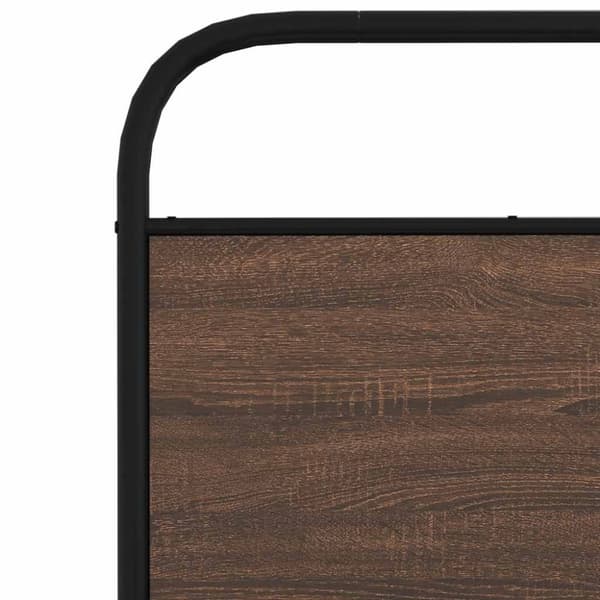 vidaXL sengeramme uden madras 183x213 cm metal brun egetræsfarve