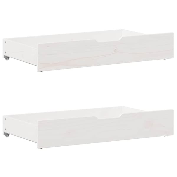vidaXL Sängram utan madrass vit 200x200 cm massiv furu
