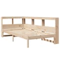 Miniatyrbilde 5 av 11: vidaXL Seng med bokhylle uten madrass 90x200 cm heltre furu