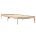 Miniatyrbilde 8 av 11: vidaXL Seng med bokhylle uten madrass 90x200 cm heltre furu