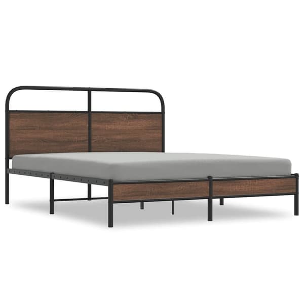 vidaXL Sengeramme uten madrass brun eik 160x200 cm konstruert tre