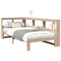 Miniatyrbilde 4 av 11: vidaXL Seng med bokhylle uten madrass 90x200 cm heltre furu