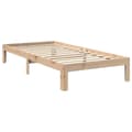 Miniatyrbilde 8 av 11: vidaXL Seng med bokhylle uten madrass 90x200 cm heltre furu