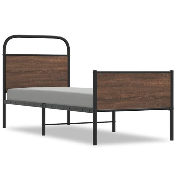 vidaXL Sengeramme uten madrass brun eik 80x200 cm konstruert tre