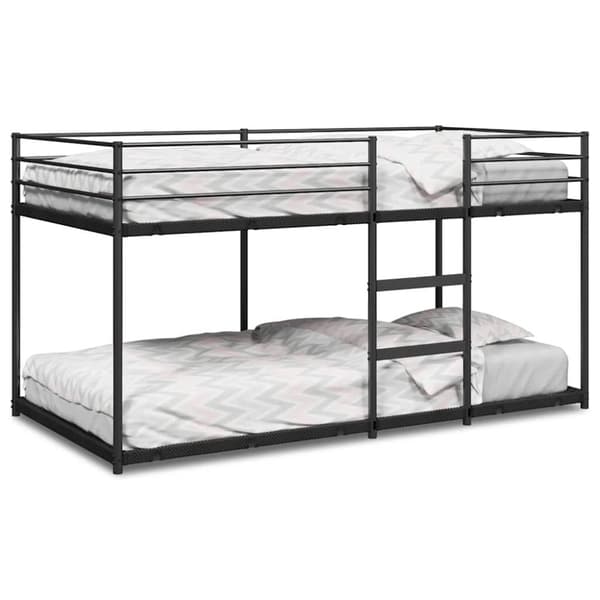vidaXL Kerrossänky ilman patjaa musta 80x200 cm teräs