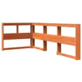 Miniatyrbilde 7 av 11: vidaXL Seng med bokhylle uten madrass voksbrun 75x190 cm heltre furu