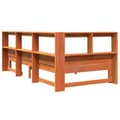 Miniatyrbilde 10 av 11: vidaXL Seng med bokhylle uten madrass voksbrun 75x190 cm heltre furu