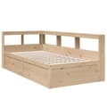 Miniatyrbilde 4 av 11: vidaXL Seng med bokhylle uten madrass 90x190 cm heltre furu