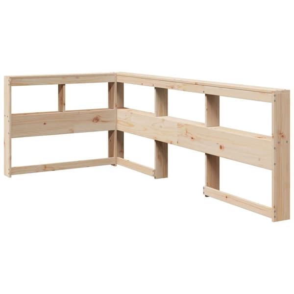 vidaXL Seng med bokhylle uten madrass 90x190 cm heltre furu