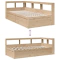 Miniatyrbilde 11 av 11: vidaXL Seng med bokhylle uten madrass 90x190 cm heltre furu