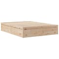 Miniatyrbilde 9 av 11: vidaXL Seng med bokhylle uten madrass 150x200 cm heltre furu