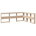 Miniatyrbilde 10 av 11: vidaXL Seng med bokhylle uten madrass 150x200 cm heltre furu