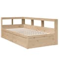 Miniatyrbilde 4 av 11: vidaXL Seng med bokhylle uten madrass 90x200 cm heltre furu
