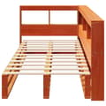 Miniatyrbilde 6 av 11: vidaXL Seng med bokhylle uten madrass voksbrun 75x190 cm heltre furu