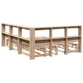 Miniatyrbilde 8 av 11: vidaXL Seng med bokhylle uten madrass 150x200 cm heltre furu