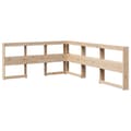 Miniatyrbilde 10 av 11: vidaXL Seng med bokhylle uten madrass 150x200 cm heltre furu
