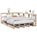 Miniatyrbilde 1 av 11: vidaXL Seng med bokhylle uten madrass 150x200 cm heltre furu