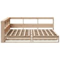 Miniatyrbilde 7 av 11: vidaXL Seng med bokhylle uten madrass 140x190 cm heltre furu