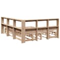 Miniatyrbilde 8 av 11: vidaXL Seng med bokhylle uten madrass 140x190 cm heltre furu