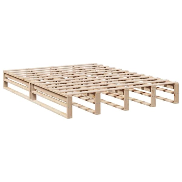 vidaXL Seng med bokhylle uten madrass 140x190 cm heltre furu