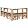 Miniatyrbilde 8 av 11: vidaXL Seng med bokhylle uten madrass 120x190 cm heltre furu