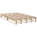 Miniatyrbilde 10 av 11: vidaXL Seng med bokhylle uten madrass 120x190 cm heltre furu