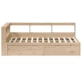 Miniatyrbilde 7 av 11: vidaXL Seng med bokhylle uten madrass 120x190 cm heltre furu