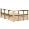 Miniatyrbilde 8 av 11: vidaXL Seng med bokhylle uten madrass 120x190 cm heltre furu