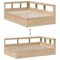 Miniatyrbilde 11 av 11: vidaXL Seng med bokhylle uten madrass 120x190 cm heltre furu