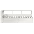 Miniatyrbilde 7 av 11: vidaXL Seng med bokhylle uten madrass hvit 75x190 cm heltre furu