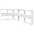 Miniatyrbilde 10 av 11: vidaXL Seng med bokhylle uten madrass hvit 75x190 cm heltre furu
