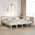 Miniatyrbilde 5 av 11: vidaXL Seng med bokhylle uten madrass 180x200 cm heltre furu