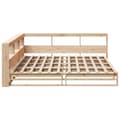 Miniatyrbilde 7 av 11: vidaXL Seng med bokhylle uten madrass 180x200 cm heltre furu