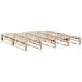 Miniatyrbilde 9 av 11: vidaXL Seng med bokhylle uten madrass 180x200 cm heltre furu