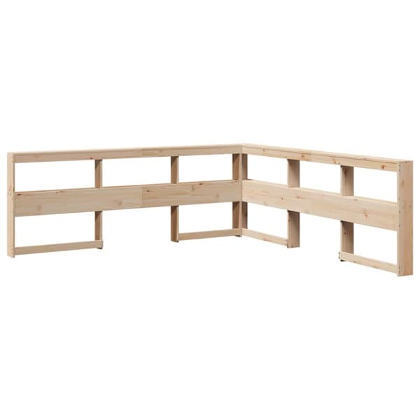 vidaXL Seng med bokhylle uten madrass 180x200 cm heltre furu