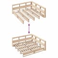 Miniatyrbilde 11 av 11: vidaXL Seng med bokhylle uten madrass 180x200 cm heltre furu