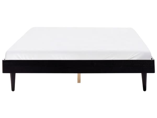 Dobbeltseng Lyst Gummitre 160 x 200 cm Lamellbunn uten Sengegavl Minimalistisk Rustikk Soverom